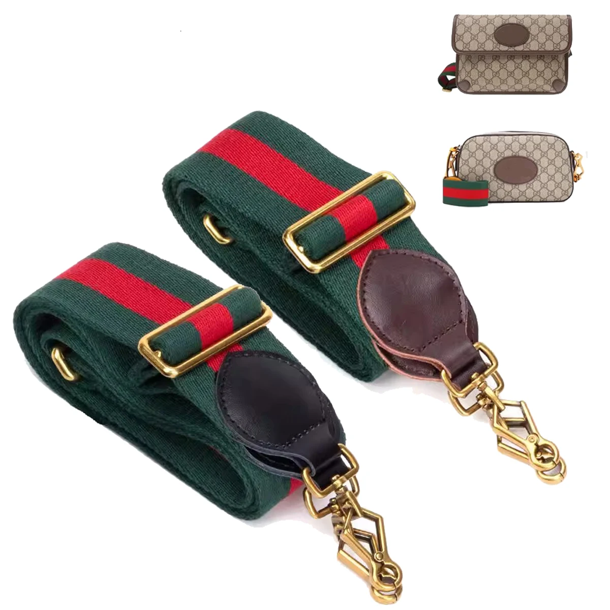 Nylon Braided Bag Strap Women Leather Straps for Ophidia Messenger Shoulder Bag Adjustable Belts Handbag Straps