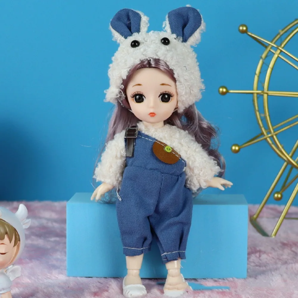 

Привлекательные глаза 17 см Bjd кукла с одеждой, длинные волосы, элегантное платье принцессы, куклы BJD с париком, макияж аниме