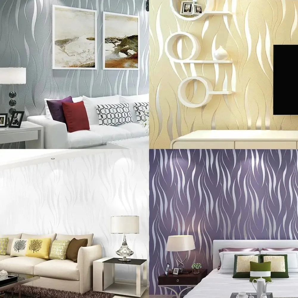 

3D-обои: современные, простые, с волнистым полосатым узором, для гостиной, фон для телевизора, декор для дома, не самоклеящиеся