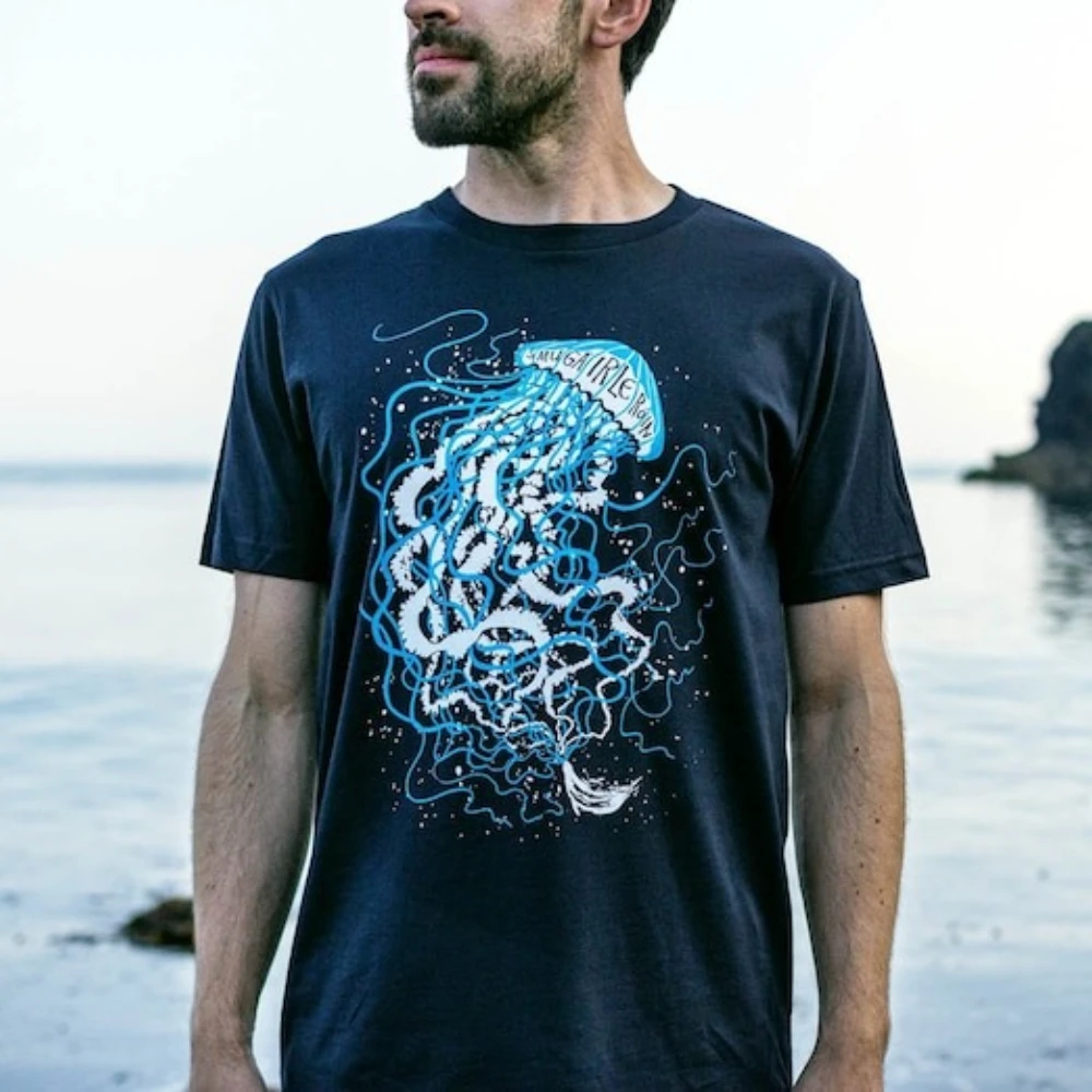 Smugairle Róin T-shirt Irish Word for Jellyfish Seal Spit Dark Navy Blue Shirt Men Women Casual Cotton Top Marine Protection Tee