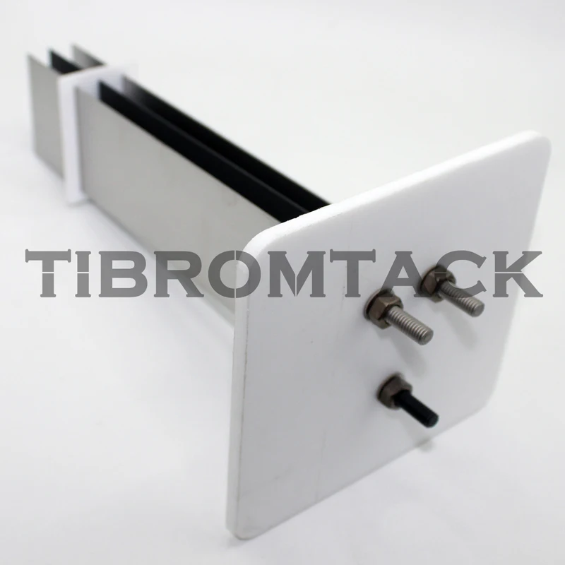 MMO Titanium Electrodes Assembly with Ruthenium-Iridium Coating and PTFE Partitions (1pc Titanium Anode+2pcs Titanium Cathode)