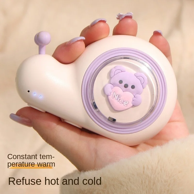 Warming 2025 New Fashion Burst Snail Hand Warmer Treasure USB Charging Mini Portable Palm Warmer Baby Hand Warmers Rechargeable