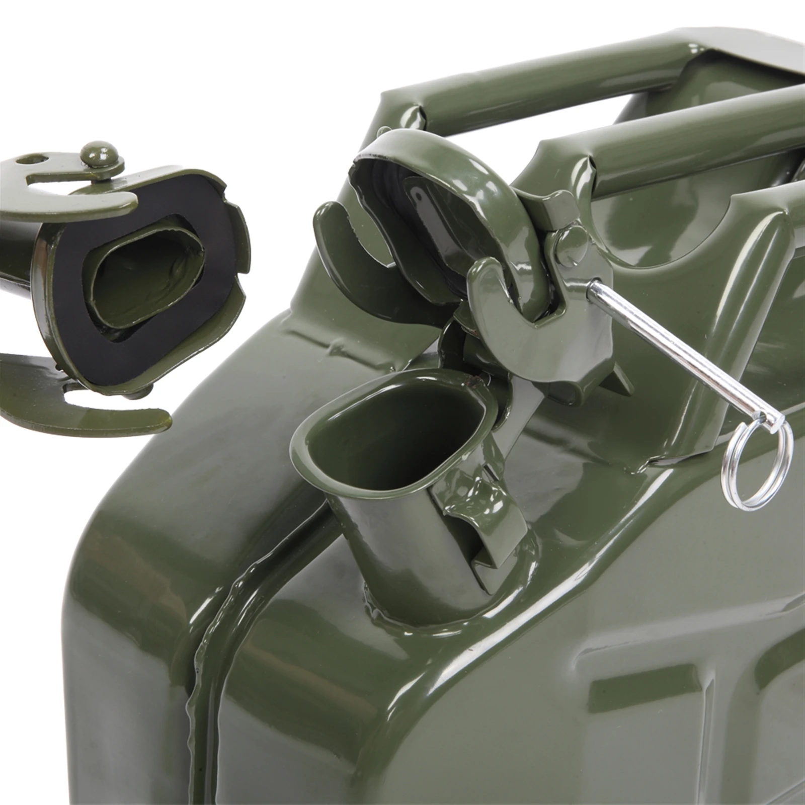 10L Metal Jerry Can Gasoline Drums For Petrol Jerry Can Pouring Spout Flexible Nozzle Petrol Fuel Seal Stable And Sealed For Car