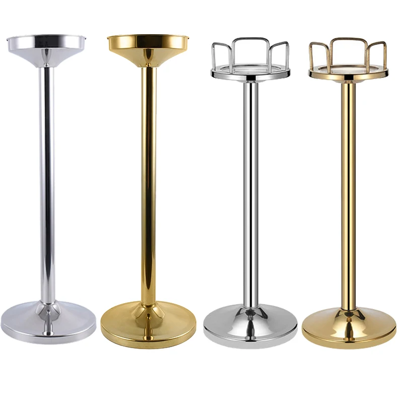 

Heavy-Duty Commercial Stainless Steel Ice Bucket Stand European Style Champagne Wine Holder Bucket Caddy for Restaurant Club