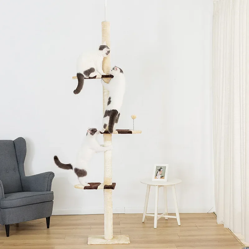 

# Cat Tower With Luxury Hot Sell Cat Tree Wood Sisal Linen Paper Toys Carton Packing