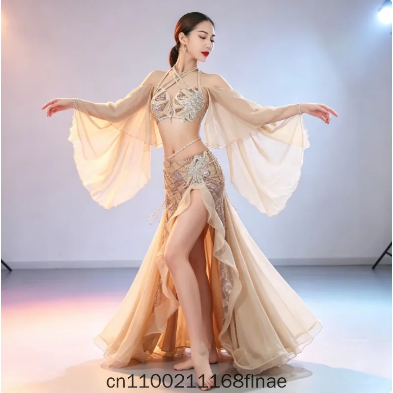 Belly Dance Practice Dress Table Performance Dress 2026 New Long Dress Oriental Dance Performance Dress