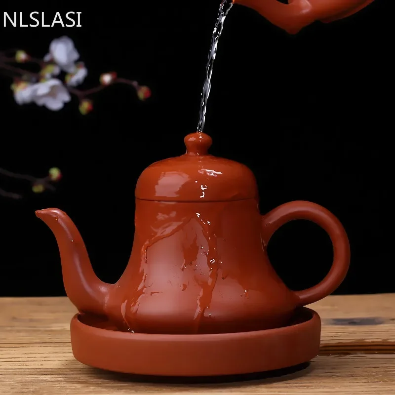 Chinese High Capacity Yixing Purple Clay Pear Shape Teapot Dahongpao Tea Set Xishi Tea Pot Household Handmade Customized Kettle