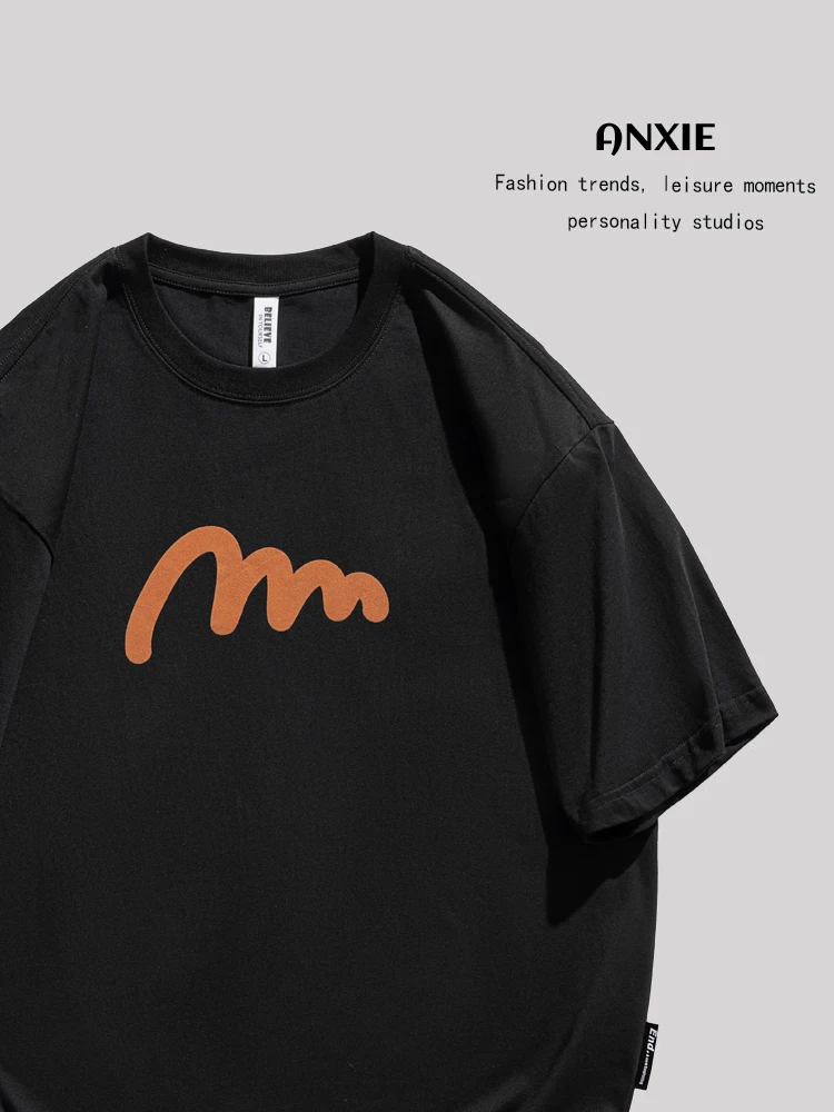 

ex Loose Casual ort Sve T-irt Trendy Brand High Street Sle Men's Women's Faionable Summer Top