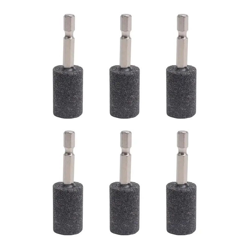 [ABFI!】 8 Pcs Shape Grinding Stone - 1/4Inch Hex Shank Abrasive Stone Mounted Grinding Point For Rotary Tool Drill