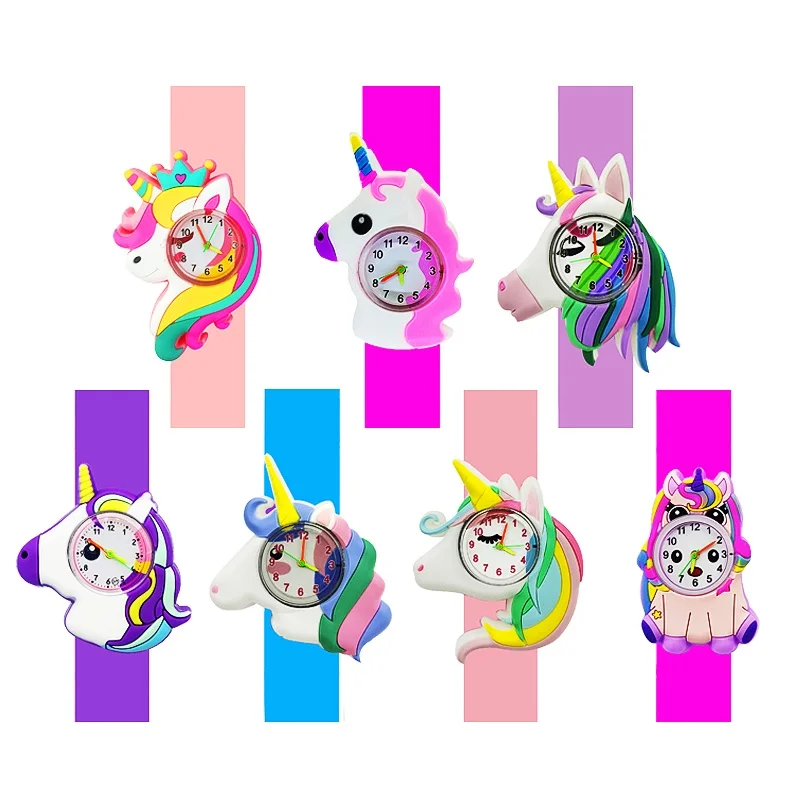 2024 neue exquisite Kinder Einhorn Uhren Kinder Armband Spielzeug elektronische Uhr geeignet für Jungen und Mädchen Geburtstags geschenke