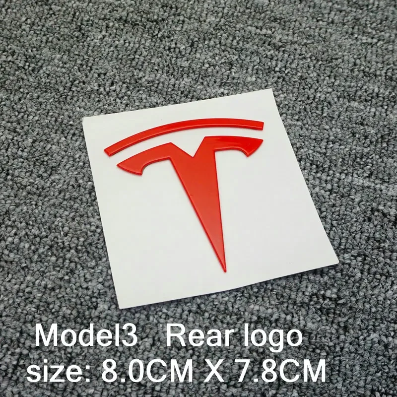 Suitable for Tesla Model 3 Model Y car logo pasting, tail badge, front badge, large logo modification, blackening