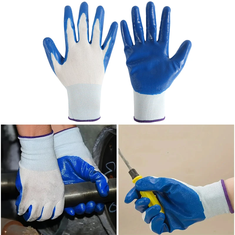 

1 Pair Rubber Dip Glue Rubber Skin Work Gloves Thin Latex Non-slip Wear-resistant Thickened Thin Gloves Labor Protection Gloves
