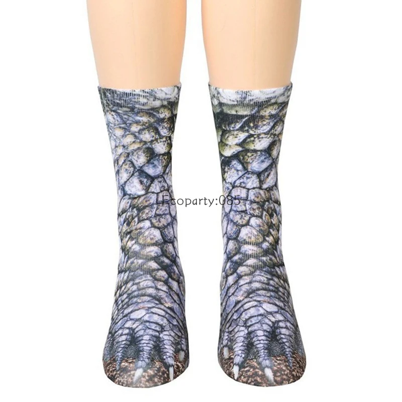 Unisex-Erwachsene, 3D-gedruckte Tierpfoten-Socken, Katze, Hund, Dinosaurier, Tigerpfoten-Socken für Damen und Herren, lustig, lässig, festlich, Geschenk, Socken, 40 cm