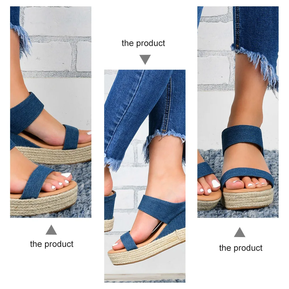 

Сандалии на танкетке, женские летние сандалии из искусственной кожи на плоской подошве, женская удобная кружевная обувь для пляжной вечеринки, банкета, дня рождения, повседневной носки