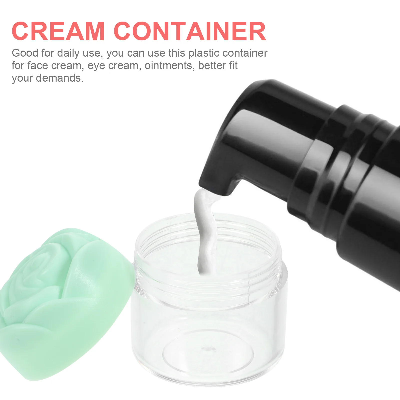 

12pcs Jar 20G Cream Lotion Container Dispenser Thickened Flat Bottom Durable Plastic Travel Jar For Creams Body Butter Empty