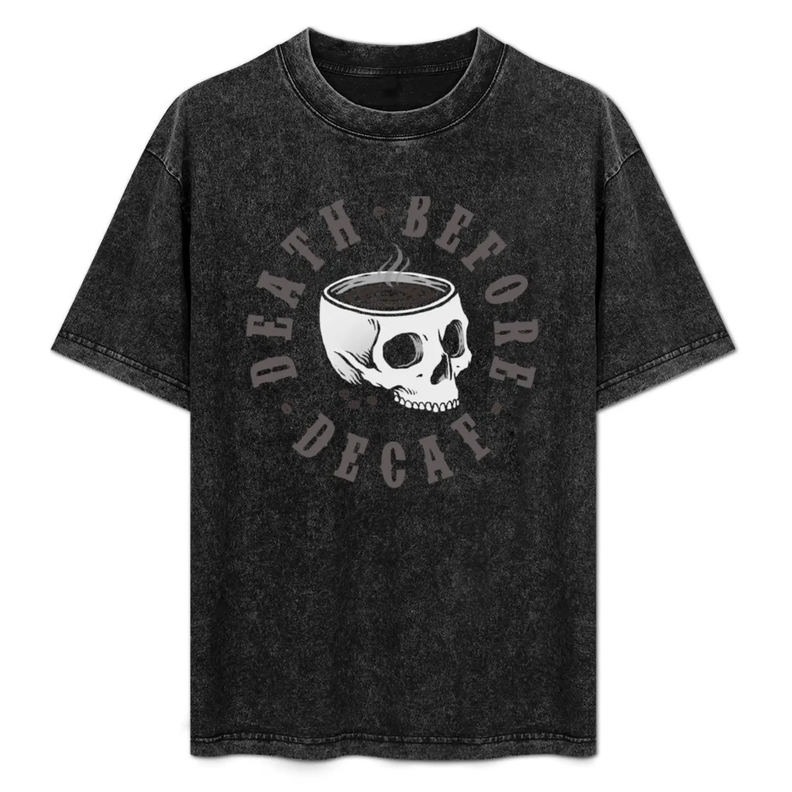 

Death Before Decaf T-Shirt Aesthetic clothing oversized funny costumes mens t shirt