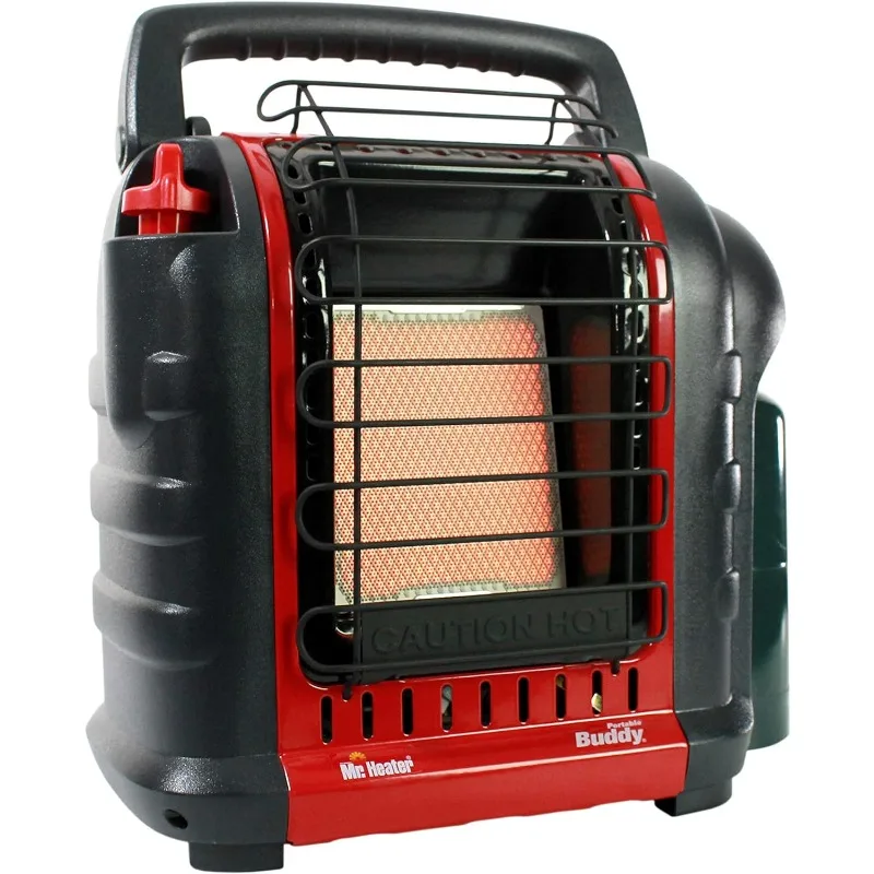 Mr. Heater F232000 MH9BX Buddy 4,000-9,000-BTU Indoor-Safe Portable Propane Radiant Heater, Red-Black