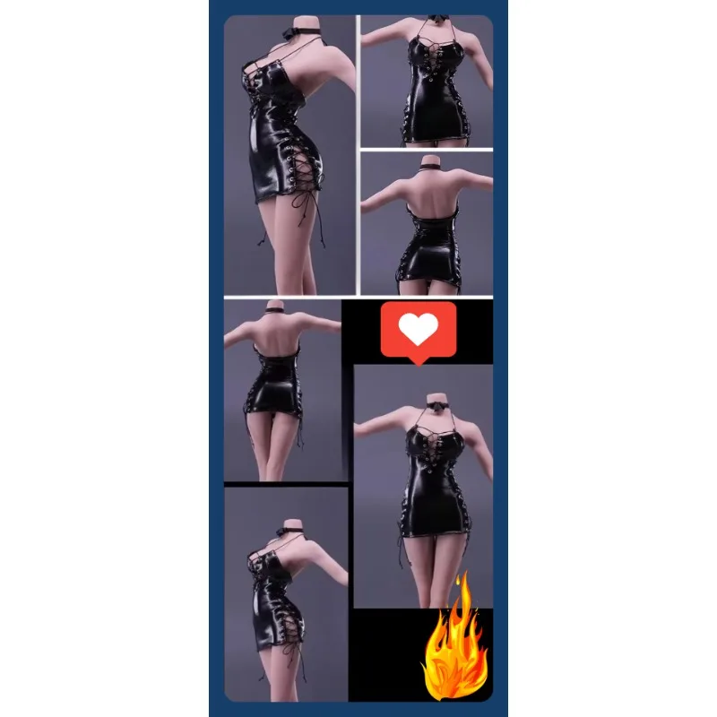 

1/6 Scale Female Soldier Black Leather Tights Skirt Dress Model VSTOYS 22XG93 Fit 12'' TBL S12D Soldier Action Figure Body Dolls