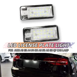 2PCS Auto Canbus Car LED Number License Plate Light 12V For Audi A3 8p A4 B6 B7 Direct Replacement Rear License Light Bulb