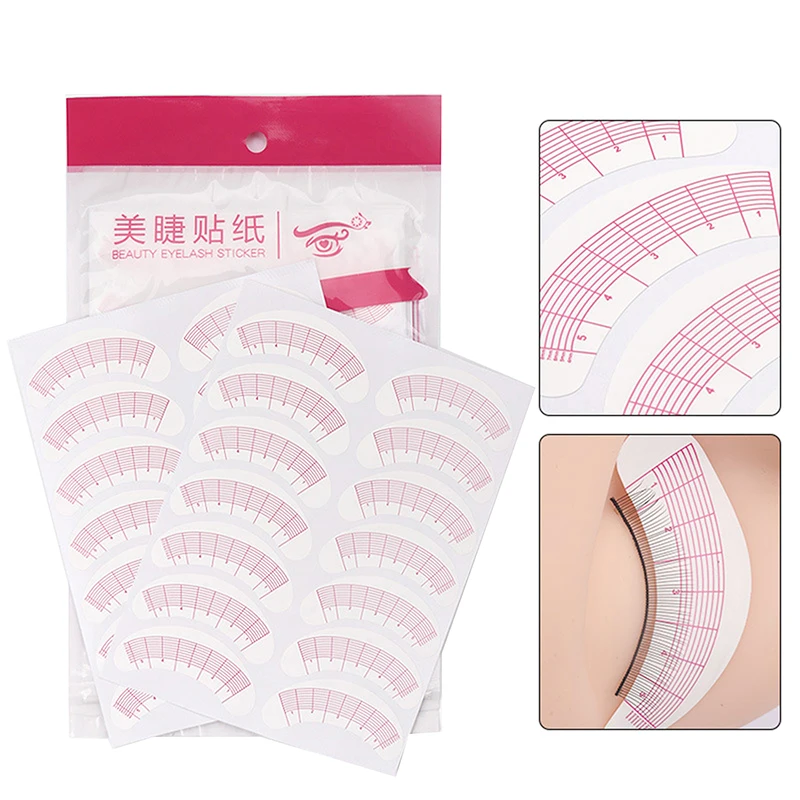 70 pares de pegatinas de mapeo de pestañas mejoradas, pegatinas para puntas de posicionamiento debajo de los ojos, pegatinas para práctica de extensión de pestañas, almohadillas para los ojos, parche de papel