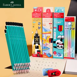 Faber-Castell 12Pcs Triangle Wooden Pencil 2B/HB Posture Correction Pencil Office School Stationery Professional Exam Drawing