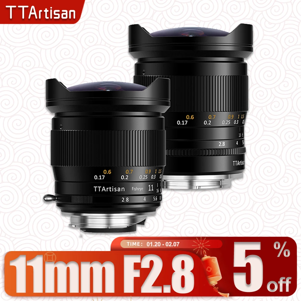 

TTArtisan Full Frame 11mm F2.8 Fisheye Camera Lens with 180° Angle of View for Sony E Nikon Z F Canon EOS R EF M Sigma L Mount