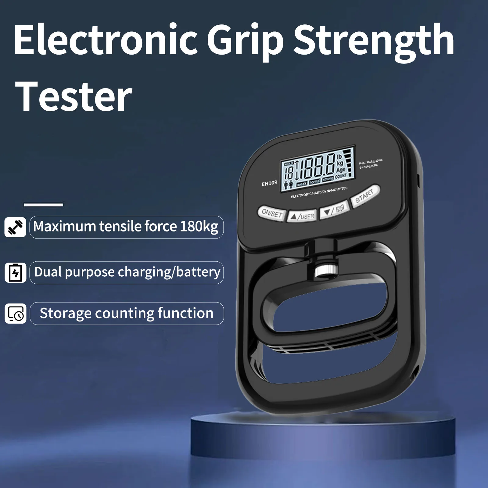 Measuring Range Digital Hand Dynamometer Grip Strength Exercise