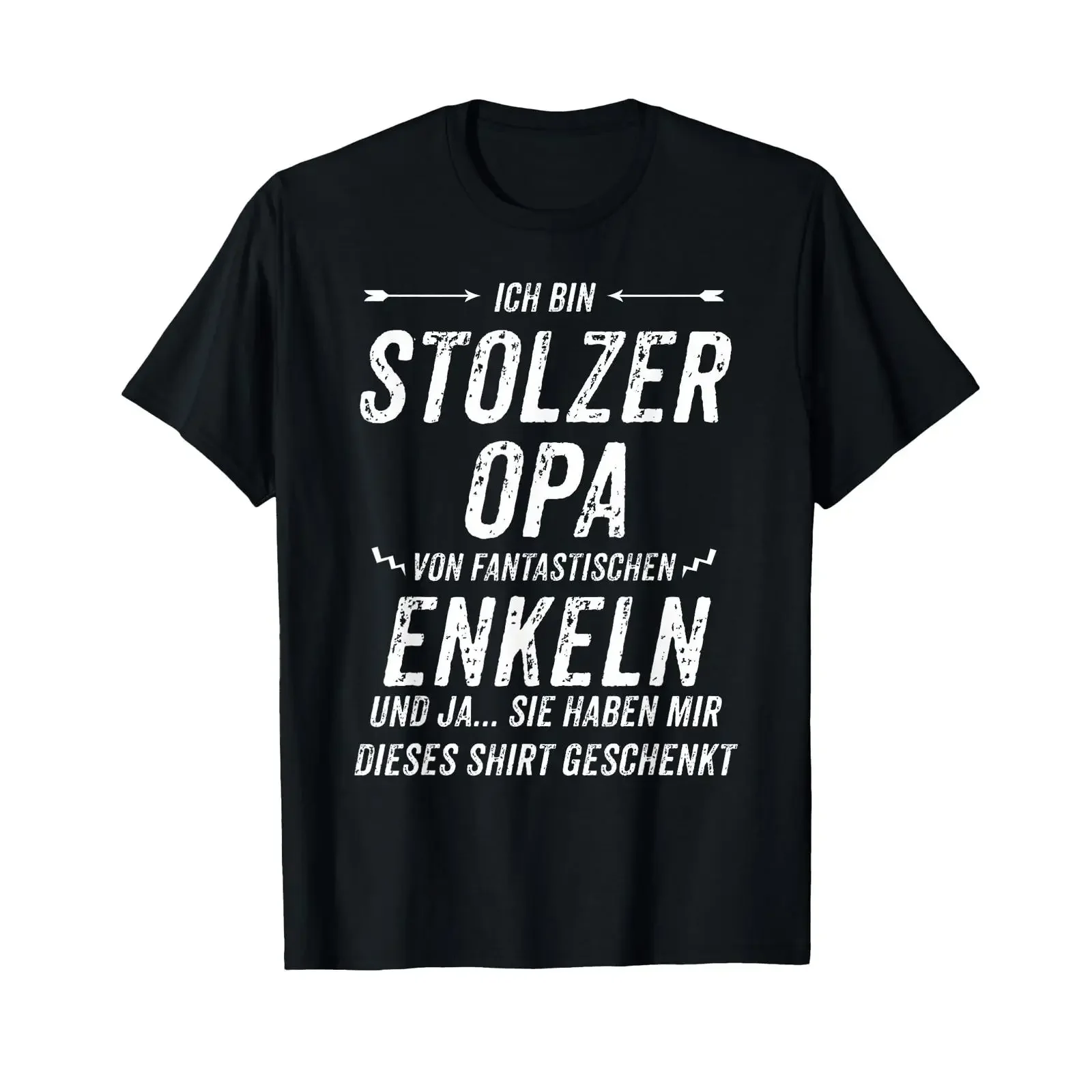 Sponsored Ad Men's Grandpa from Grandchildren Funny Slogan Proud T Shirt vintage Washed Slightly fashion Breathable