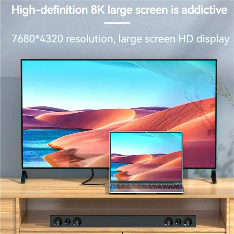 HDTV 2.1 8K الكوع متعدد الوظائف - واجهة متوافقة HD المحمولة خط عرض الكمبيوتر فك التشفير مبيعات كابل التلفزيون