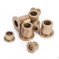 10PCS Inner 6mm Flanging Self-Lubricating Bearing Powder Metallurgy Oil Copper Bushing Guide Sleeve with Stepped Flange