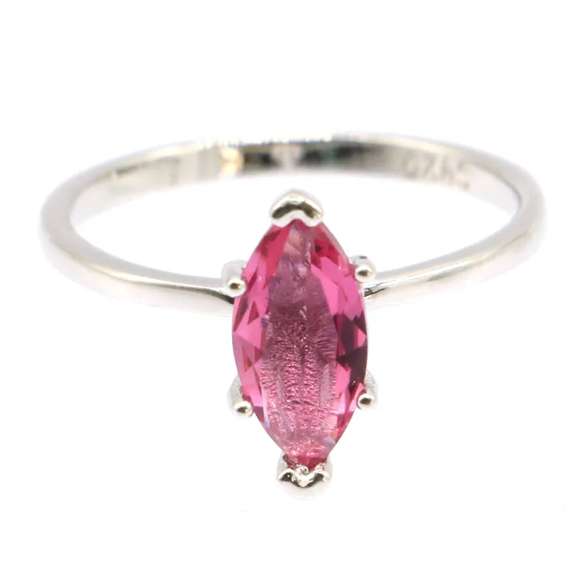 

Buy 2 Get 1 Free 12x6mm Jazaz 1.7g Elegant Violet Tanzanite Pink Tourmaline Gift For Girls 925 Solid Sterling Silver Rings