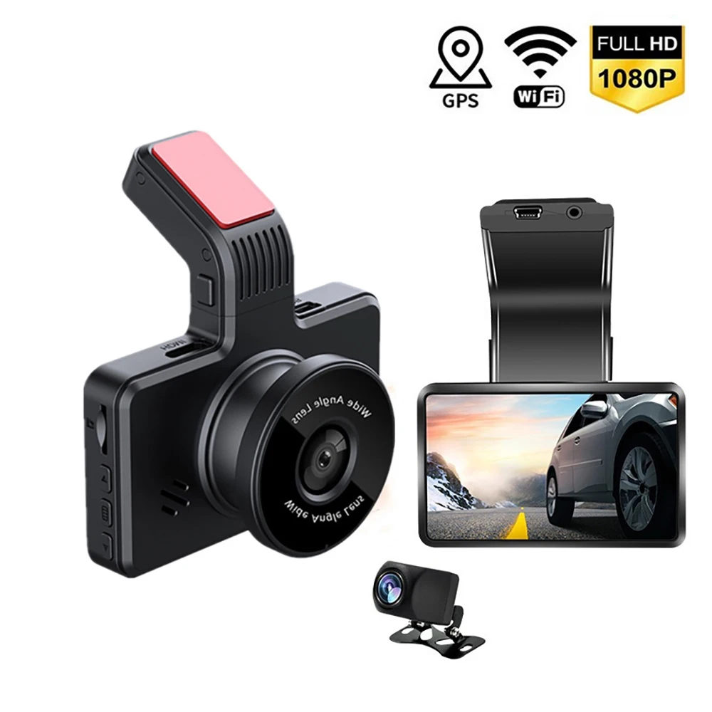 Dash Cam WiFi Full HD 1080P Car DVR Rear View Car Camera Drive Video Recorder Car Accessories Night Vision Black Box Dashcam GPS