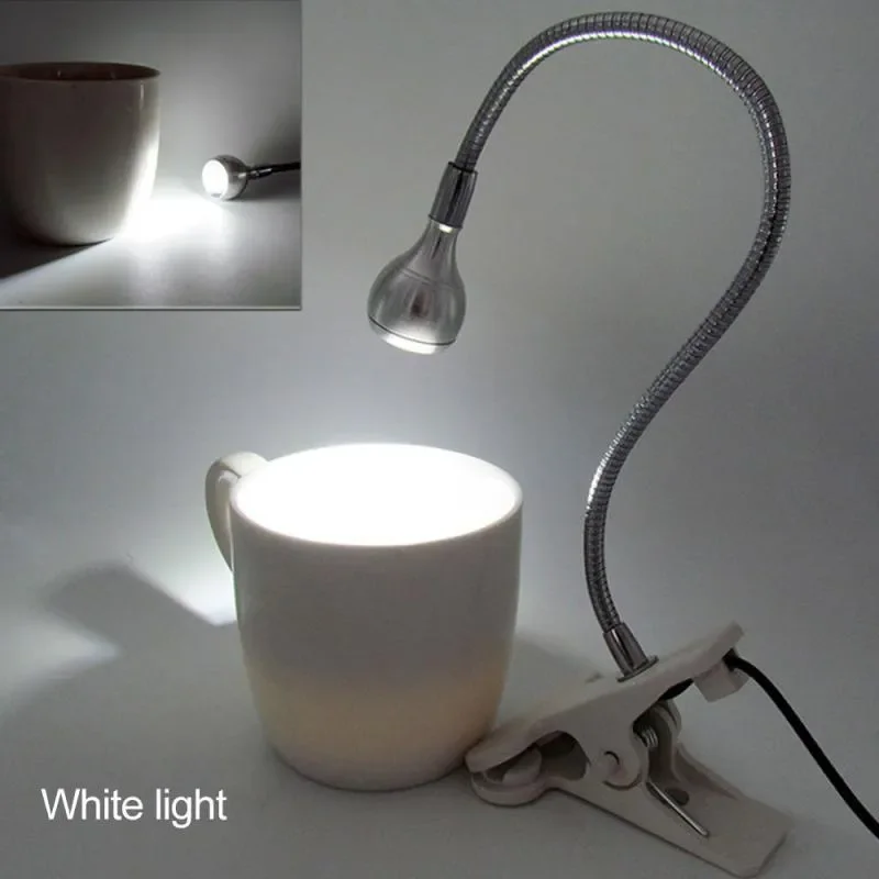 Clip-on Desk Lamp for Reading with USB Power and Flexible Hose - Eye Protection LED Book Light