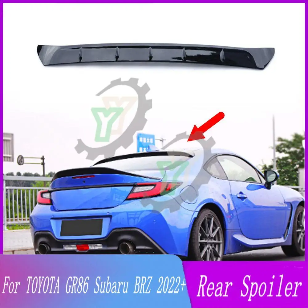 

Carbon Fiber Look/Gloss Black Car Rear Window Roof Wing Spoiler Wing Refit Trim For TOYOTA ZA86 GR86 For Subaru BRZ 2022+