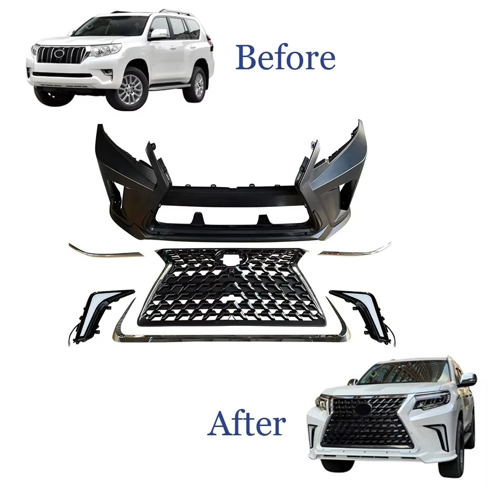 

2020 Prado Lin Yue High Quality ABS Auto Bodykit Front And Rear Bumper With Fog Light Cut-Outs New Condition Includes Clips