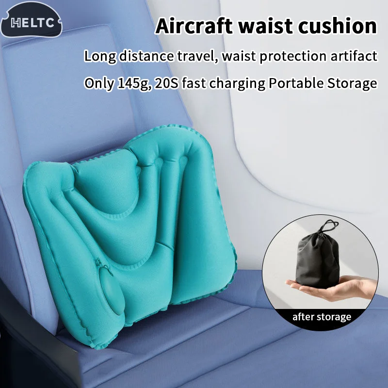 Waist Protection Inflatable Lumbar Pillow Inflatable Ultralight Chair Waist Cushion Comfortable Soft Cushion For Home Office Car