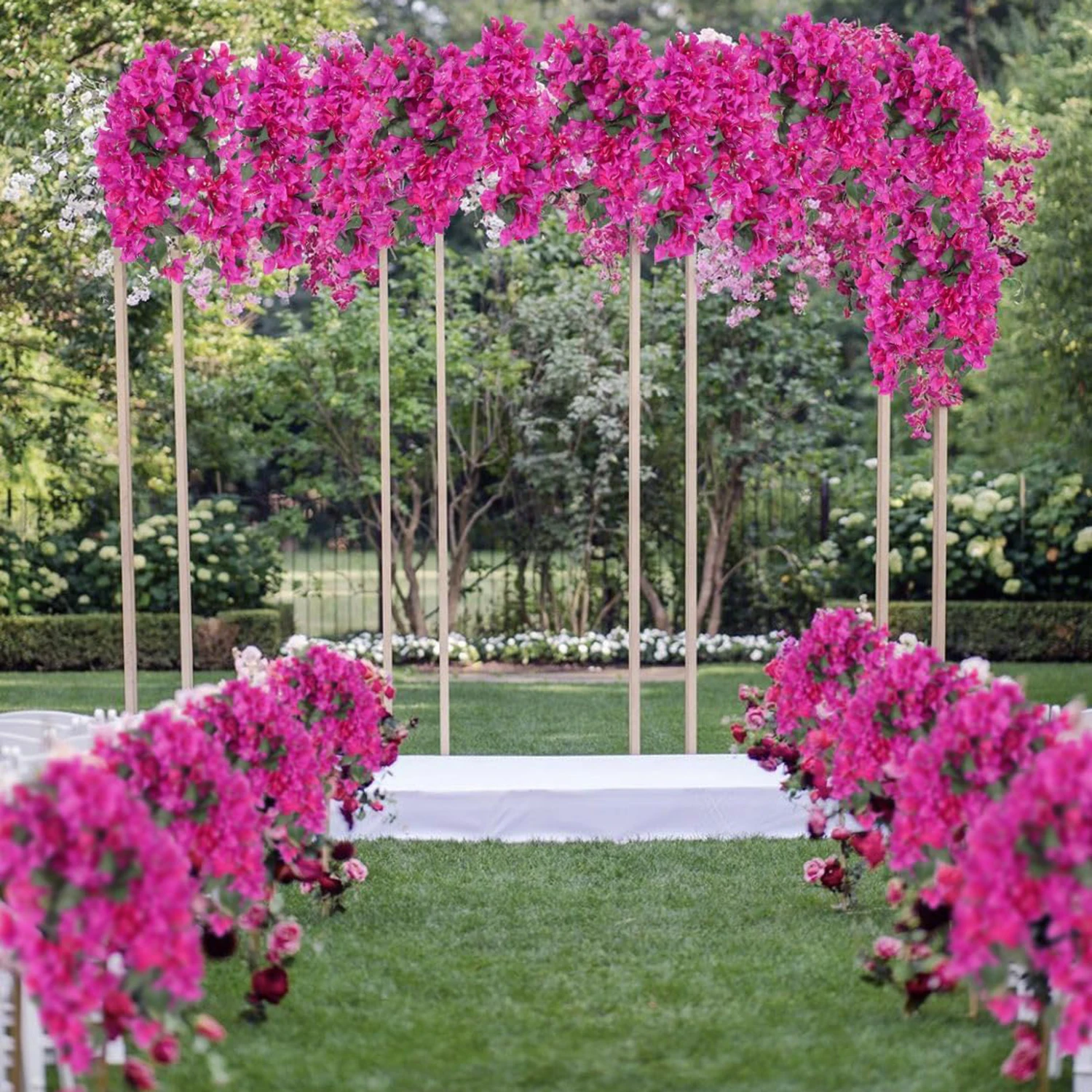 Künstliche Blumen Dreieckiger Rosenstrauß Hochzeitsdekoration Festivalzubehör Wohnzimmer Tisch Dekorative Leuchtende Accessoires – Detail 6