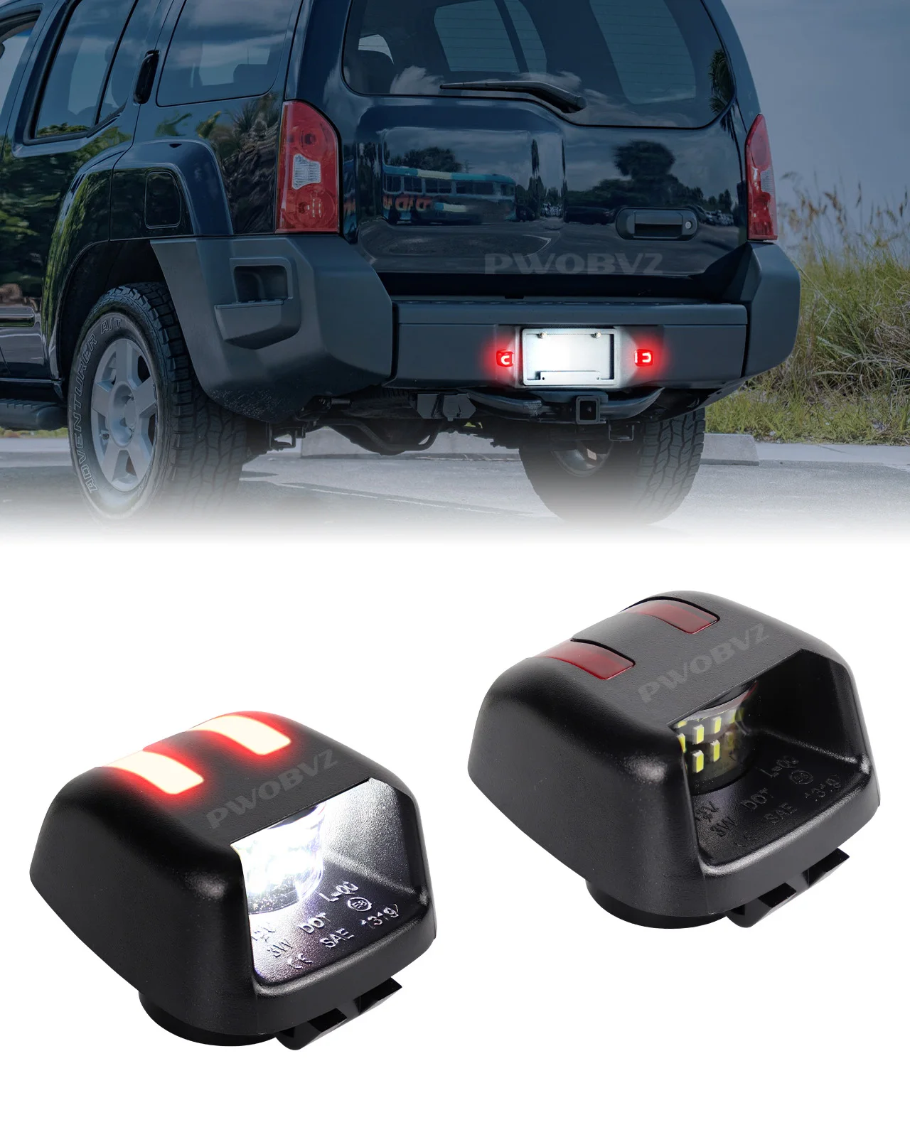 For Nissan Titan Frontier Armada Titan Xterra Suzuki Equator  Truck Lamp License Plate Light White Led Tag Light