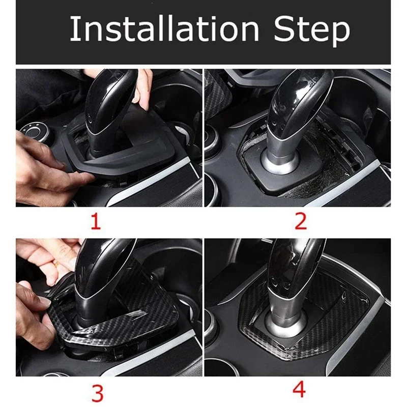 1PCS Car Replacement Part for Alfa Romeo Giulia Stelvio 2017-2019 Center Console Gear Shift Panel Cover Trim Accessories