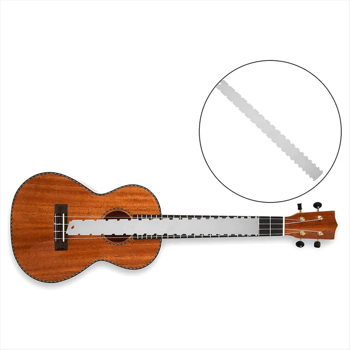 (AD10) Guitar Neck Ruler Neck Fingerboard Pin Height Measuring Ruler Triangle Ruler Guitar Maintenance Chord Set