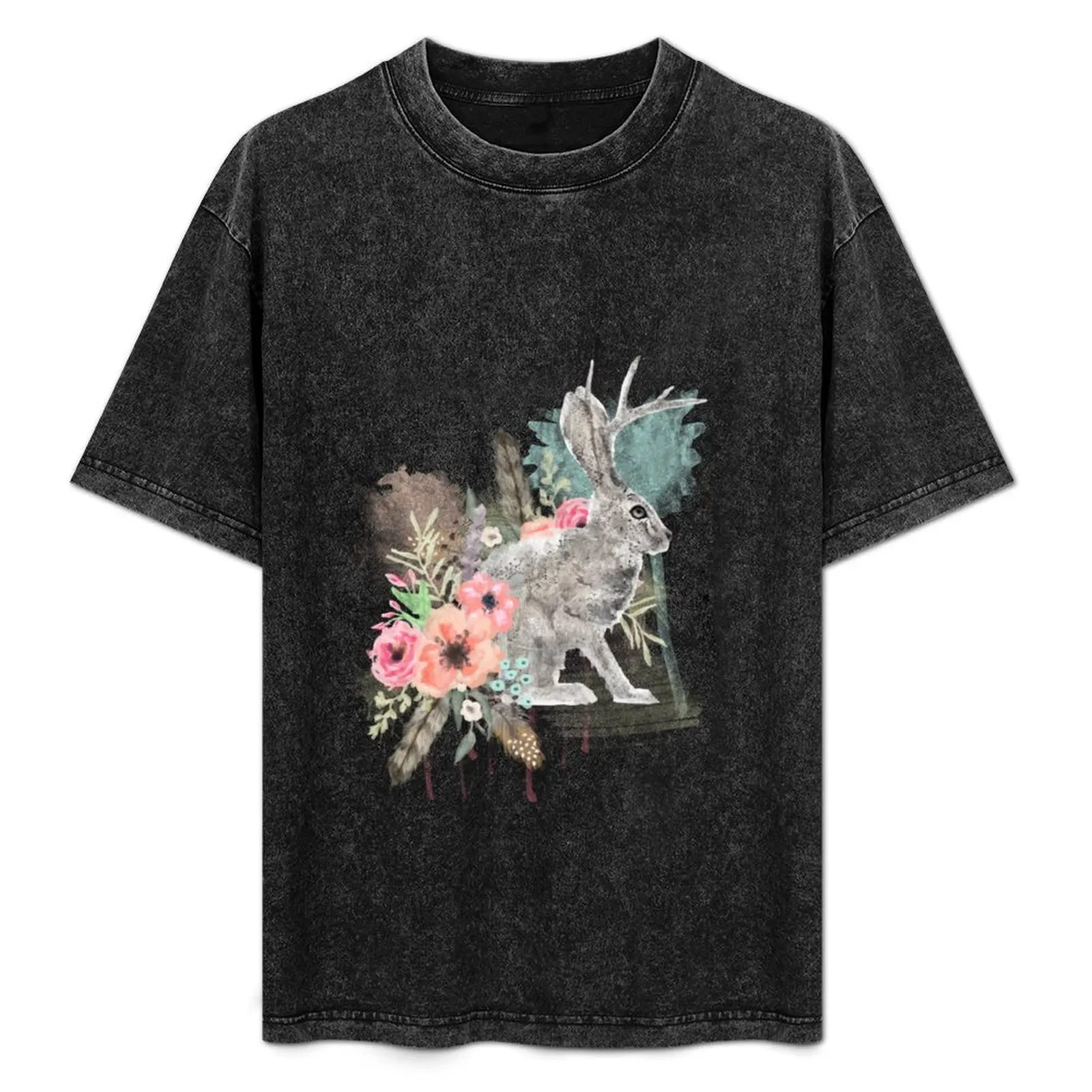 

Jackalope T-Shirt Casual Breathable Short Sleeve Top