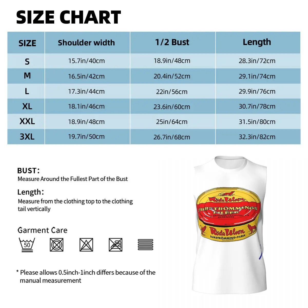 Surstromming Men Printed Sleeveless T-shirt Casual Hip Hop Street Style Beach Holiday Tank Tops