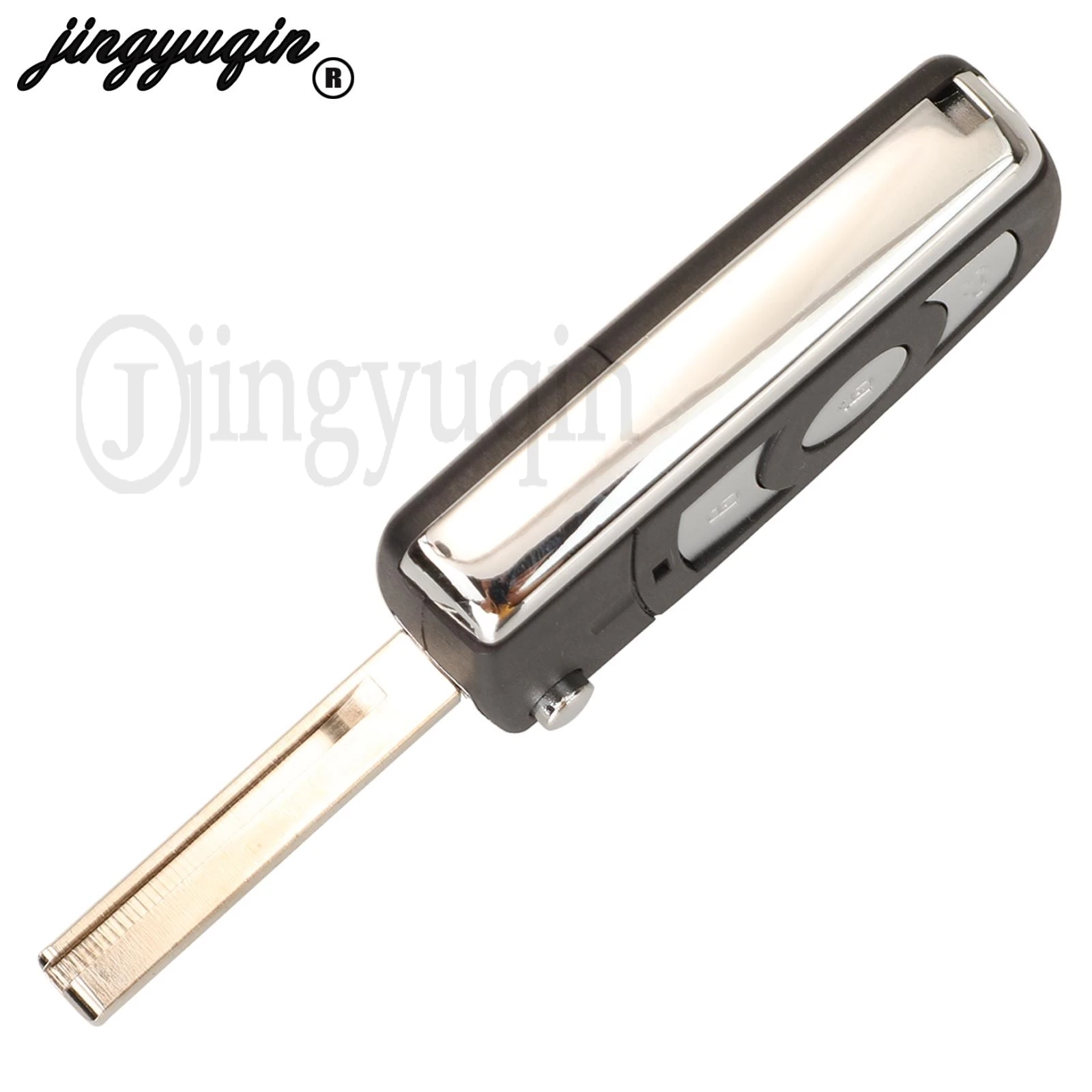 jingyuqin Zmodyfikowany dla Kia Hyundai Accent 2016 Flip Folding Remote Car Key Shell Case Fob 3+1 Przyciski Uncut Blade Replacement