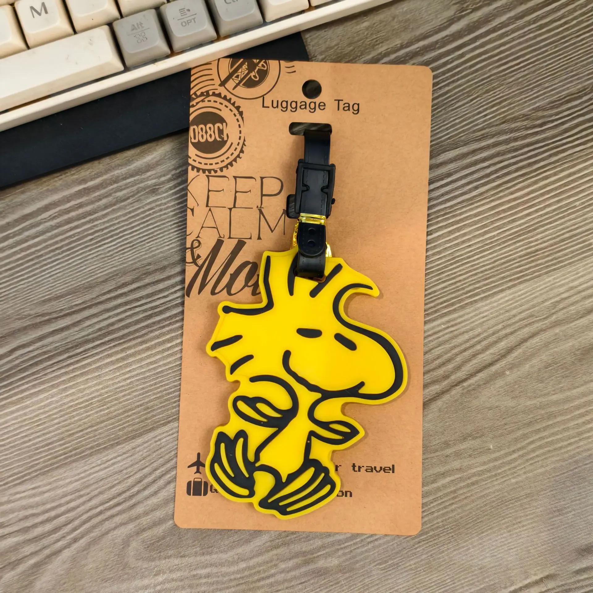 PEANUTS Snoopy Travel Puppy Series Luggage Tag Cute Cartoon Suitcase Name Tag Bag ID Holder Adjustable Strap Travel Accessory - view 5