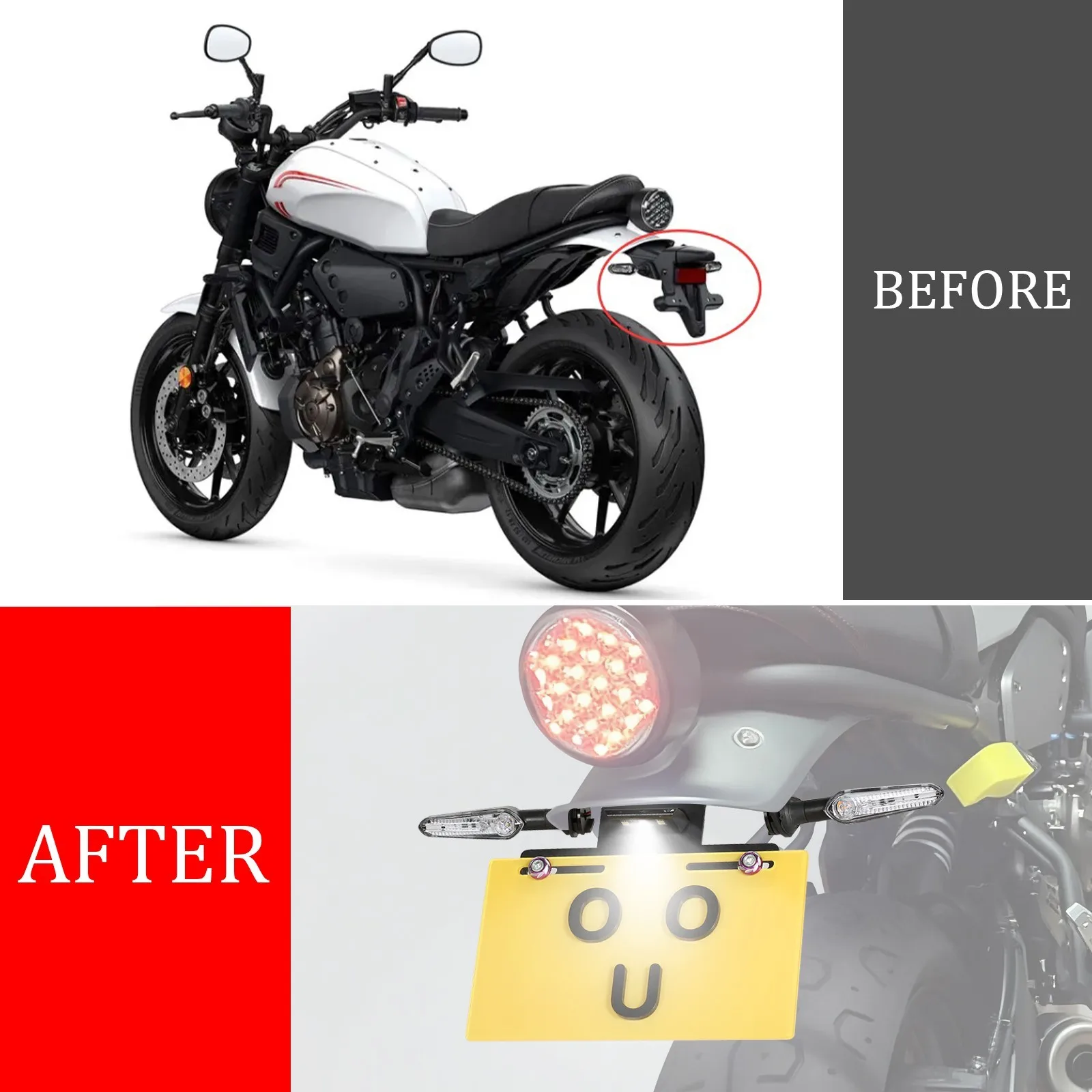 XSR 700 الحاجز مزيل الذيل مرتب LED بدوره إشارة ل 2015 2016 2017 2018 2019 2020 2021 2022 2023 2024 2025 ياماها XSR700