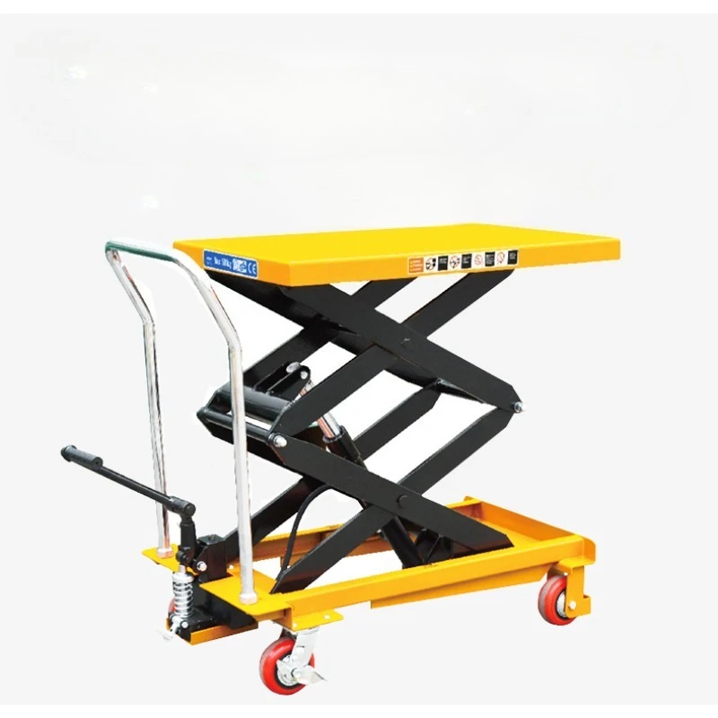 Manual hydraulic platform, pushed mobile mold, flatbed truck, hydraulic loading and unloading truck, electric lifting platform