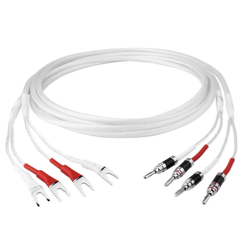YYAUDIO 7N OCC Silver-Plated Speaker Cable Pair 4