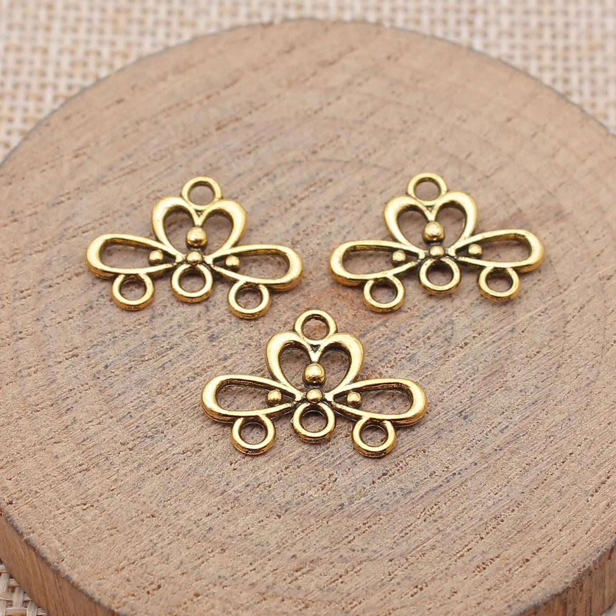 20 sztuk 18x13mm Charm kolczyki połączenie do tworzenia biżuterii 2 kolory kolczyki połączenie urok — zdjęcie 3