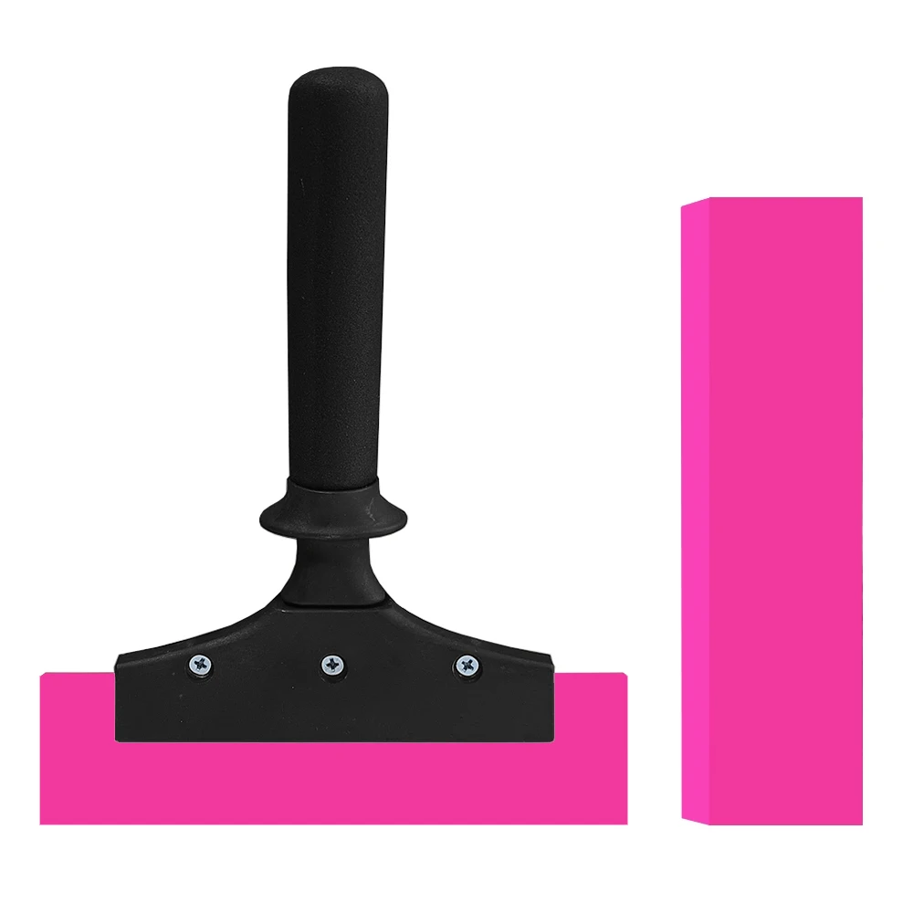 Long Nylon Handle Water Scraper Cleaner, 8-Inch Rubber Blade, Film Wrapping Auxiliary Water Scraper, Car Window Snow Shovel