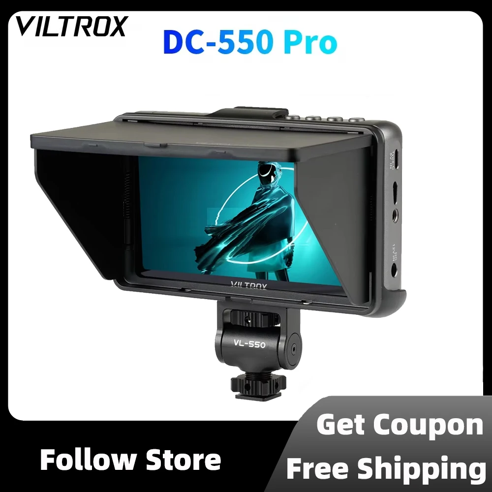 VILTROX DC-550 Pro 5.5Inch 4K 3D LUT Profissional Portable Camera Monitor With Touch Screen Stand HDMI Field Director Monitor